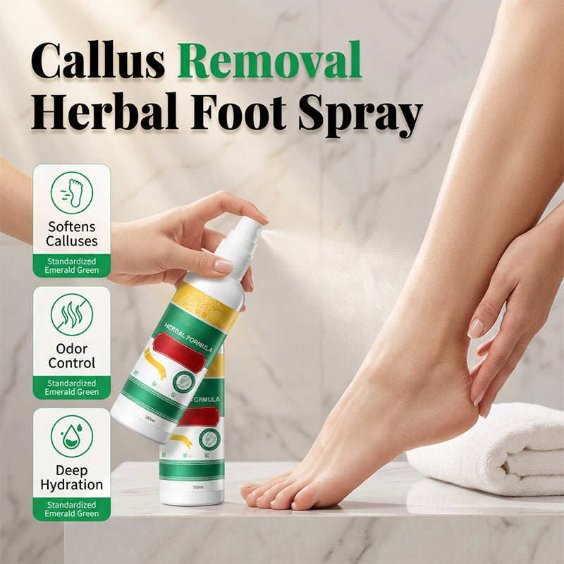 FootLunera™ Kräuter-Fußpflegespray – Hornhaut entfernen, Fußgeruch neutralisieren & Fersen glätten