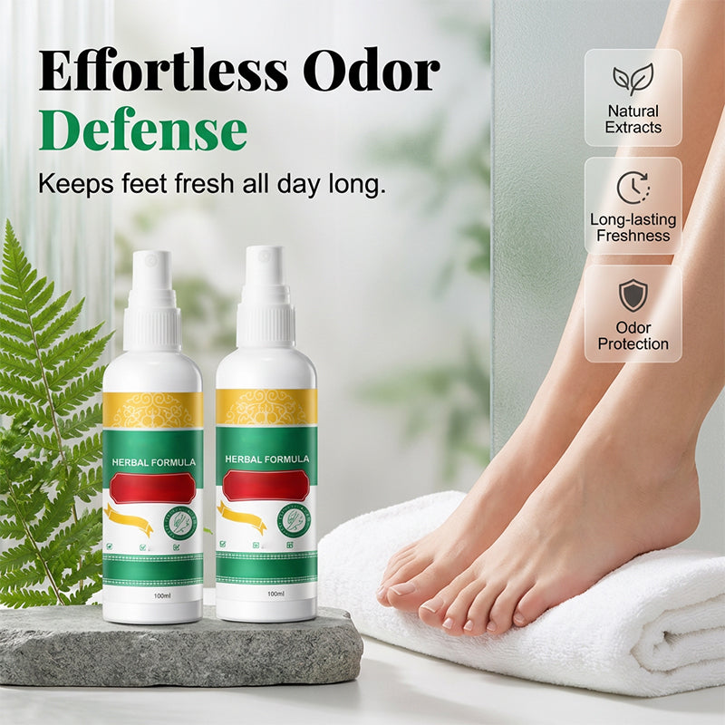 FootLunera™ Kräuter-Fußpflegespray – Hornhaut entfernen, Fußgeruch neutralisieren & Fersen glätten