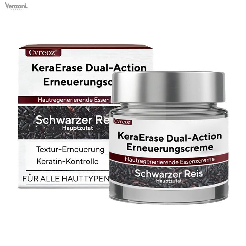 Cvreoz® KeraErase Dual-Action Erneuerungscreme | Die Kraft aus Schwarzem Reis gegen raue Stellen