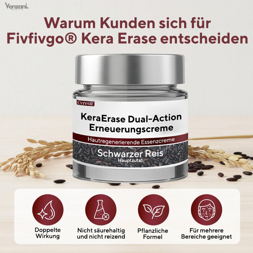 Cvreoz® KeraErase Dual-Action Erneuerungscreme | Die Kraft aus Schwarzem Reis gegen raue Stellen